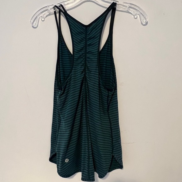 Lululemon Lightweight Racerback Double Strap Singlet Green Black NWOT - Picture 7 of 11